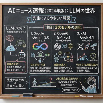 Nano Banana Pro | 黑板风格的 AI 新闻摘要
