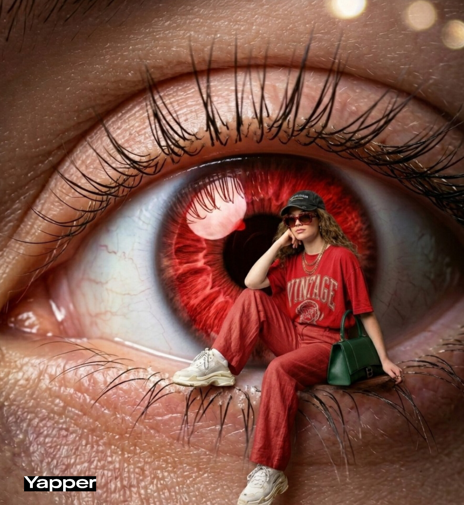 Ultra-realistic Surreal Macro Photograph of a Human Eye