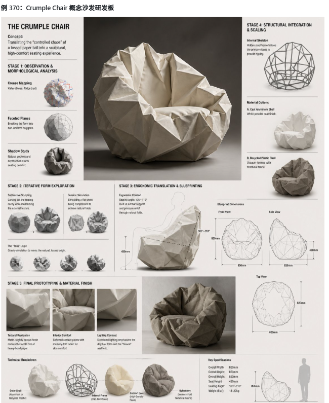 Design Concept: The Crumple Chair Core Philosophy: Translati
