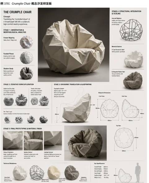 Design Concept: The Crumple Chair Core Philosophy: Translati
