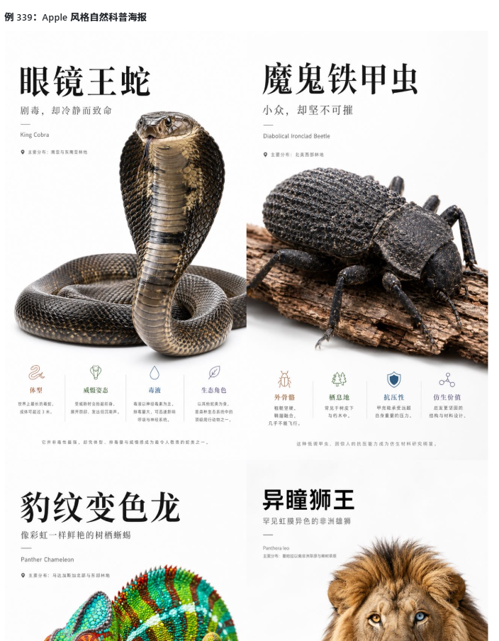 你是一个高端自然科普海报生成系统