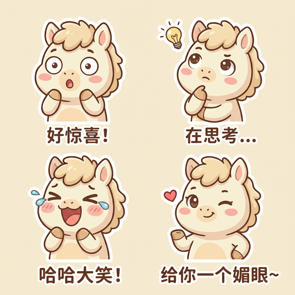2026 Horse Year Emoji Pack Brand Design