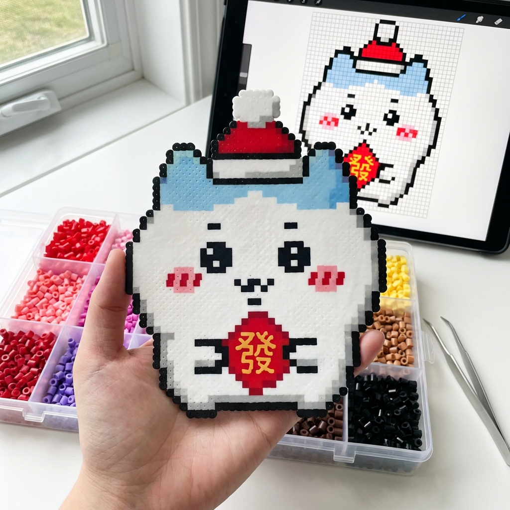 DIY Pixel Bead Creative Product Showcase