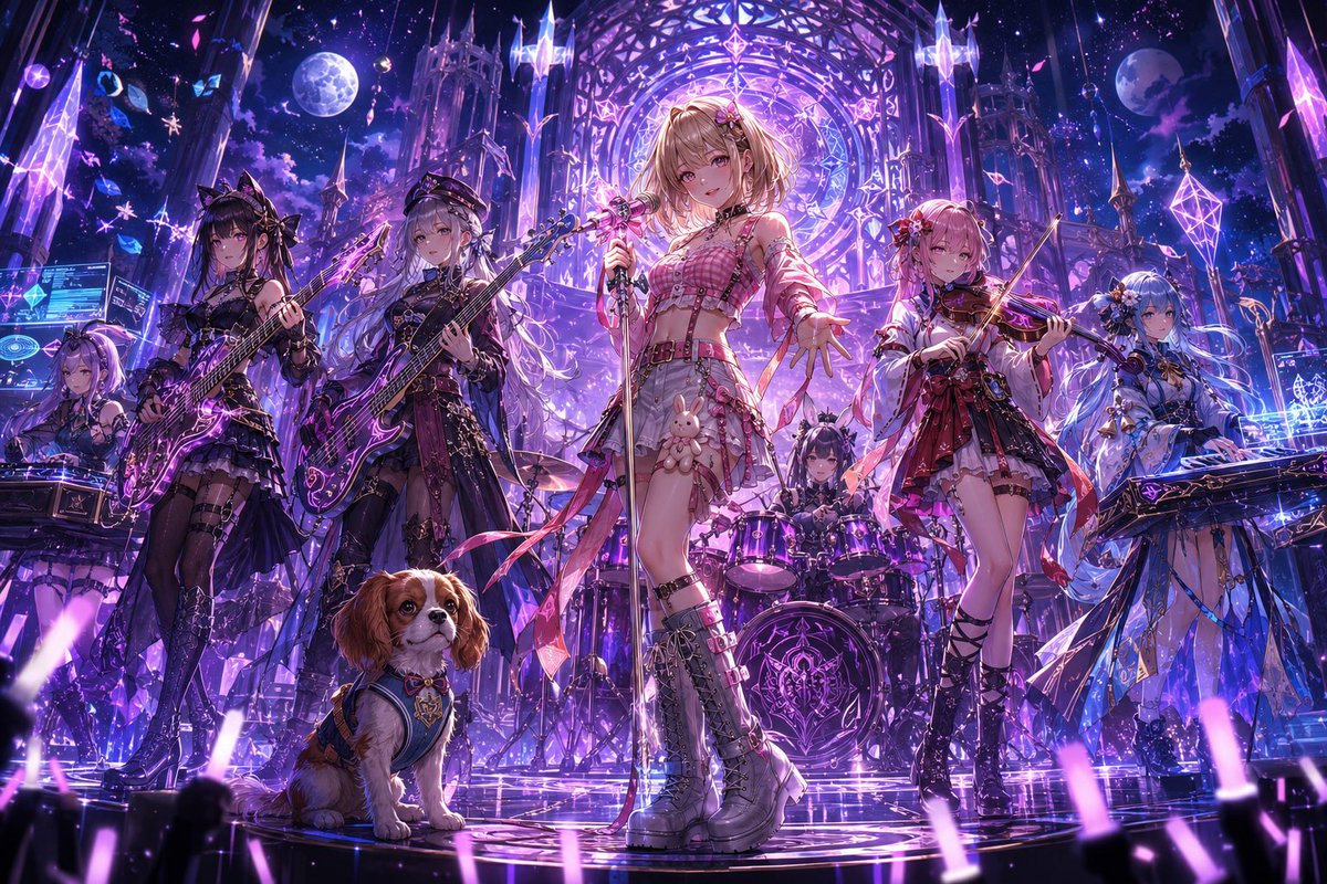 GPT Image 2 | 奇幻动漫摇滚乐队演唱会